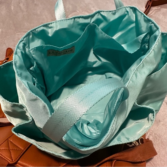 Lily Jade Caroline Diaper Bag Set GUC Brown - Picture 12 of 13